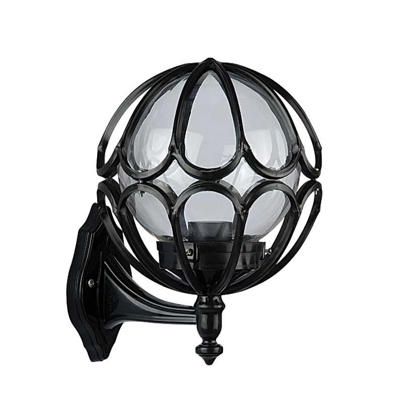 20'lik Şeffaf Akrilik Gloplu Meridyen Park Bahçe Armatürü 28x34cm