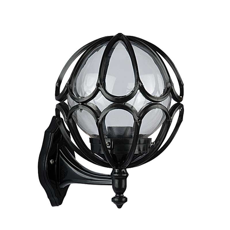 20'lik Şeffaf Akrilik Gloplu Meridyen Park Bahçe Armatürü 28x34cm