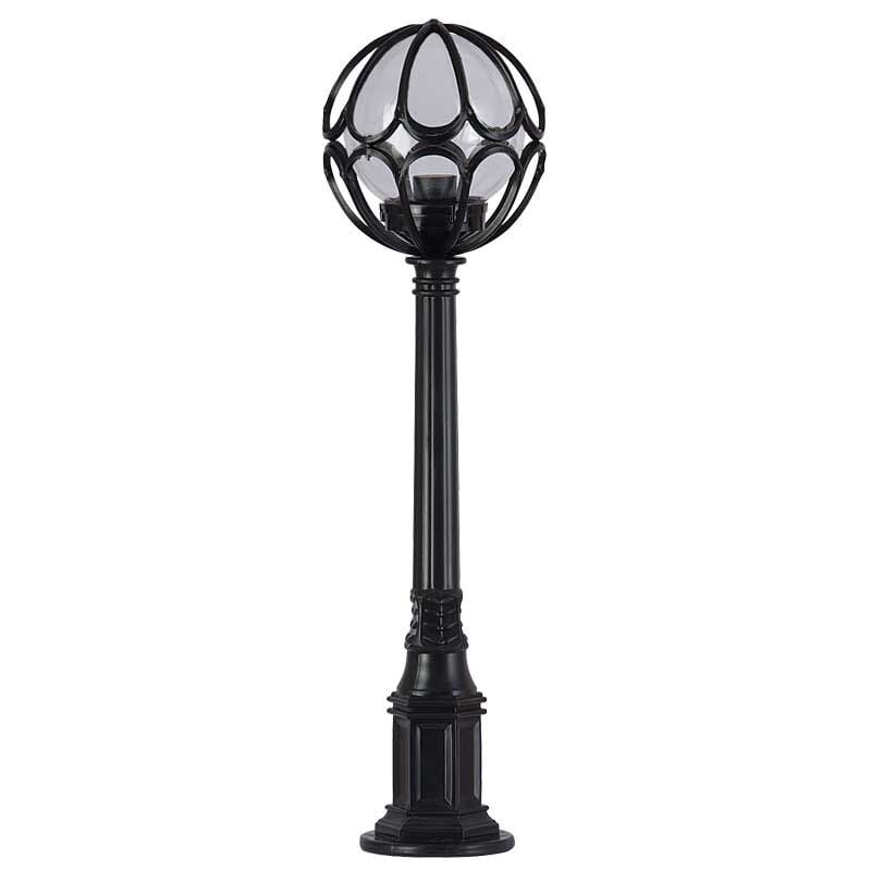 20'lik Şeffaf Akrilik Gloplu Çim Direkli Meridyen Park Bahçe Armatürü 23x95cm