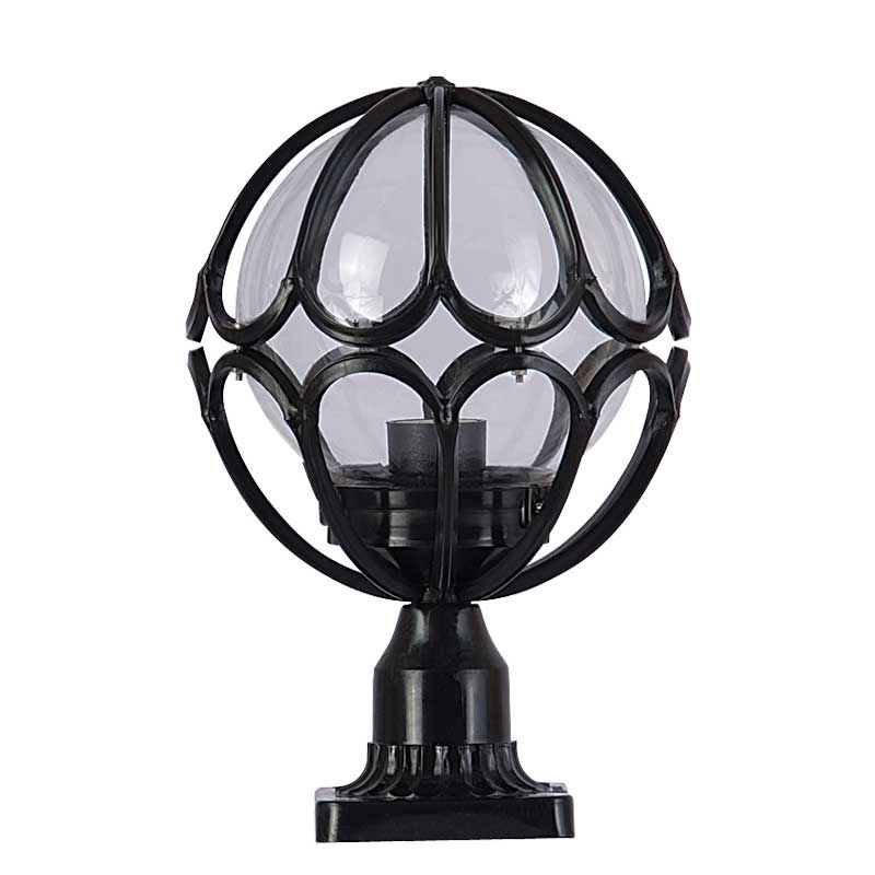 20'lik Şeffaf Akrilik Gloplu Meridyen Park Bahçe Armatürü 23x38cm