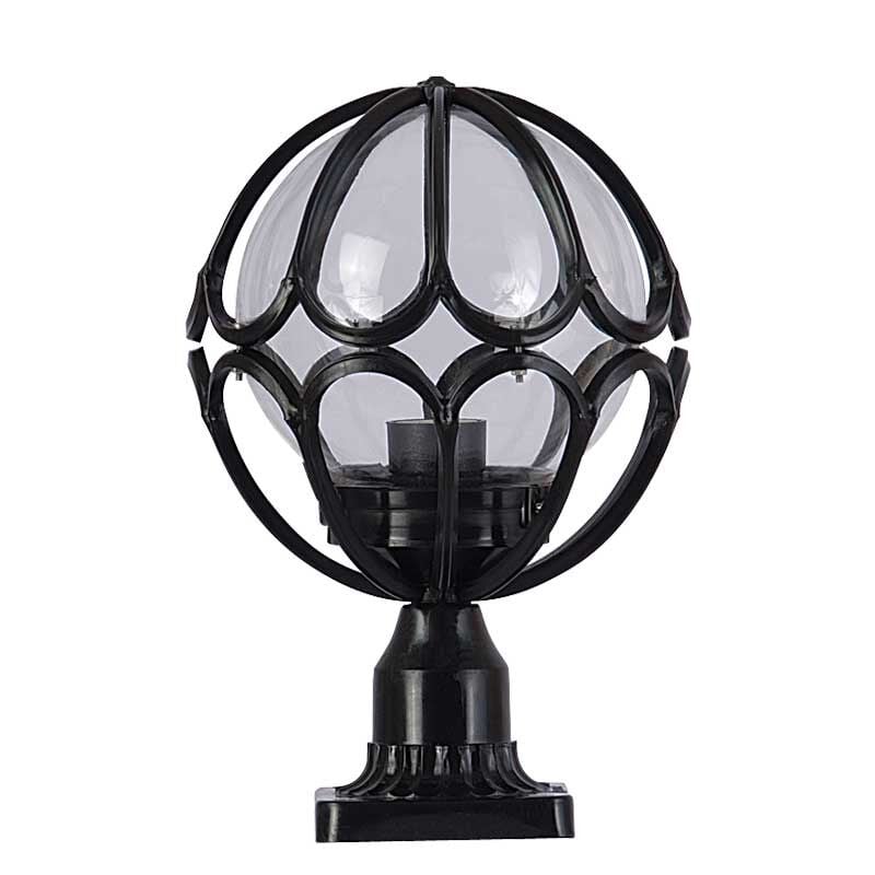 20'lik Şeffaf Akrilik Gloplu Meridyen Park Bahçe Armatürü 23x38cm