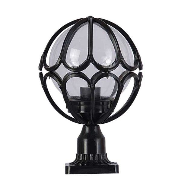 20'lik Şeffaf Akrilik Gloplu Meridyen Park Bahçe Armatürü 23x38cm