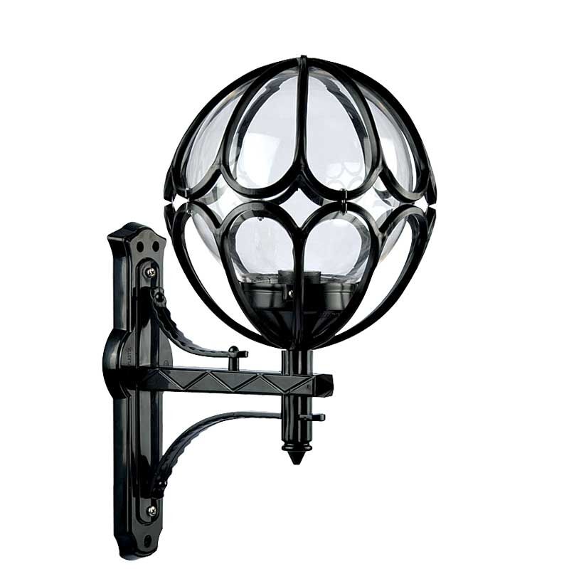 25'lik Şeffaf Akrilik Gloplu Meridyen Park Bahçe Armatürü 40x62cm