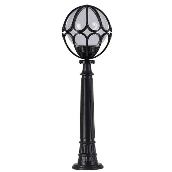 25'lik Şeffaf Akrilik Gloplu Çim Direkli Meridyen Park Bahçe Armatürü 30x100cm