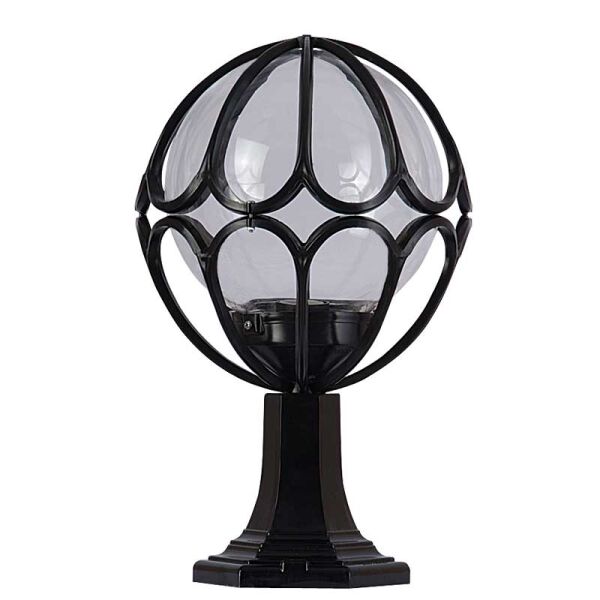 25'lik Şeffaf Akrilik Gloplu Meridyen Park Bahçe Armatürü 30x50cm