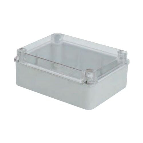 150x110x70 mm Kare ABS Sıva Üstü Düz Yüzeyli Şeffaf Buat