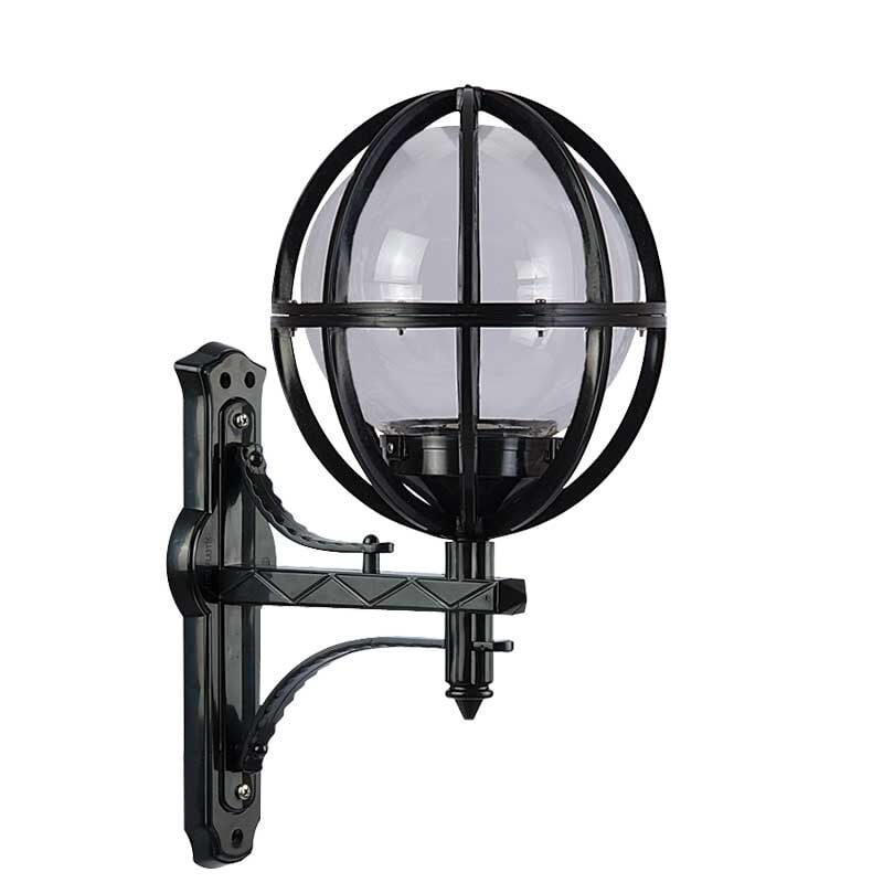 25'lik Şeffaf Akrilik Gloplu Meridyen Park Bahçe Armatürü 40x62cm