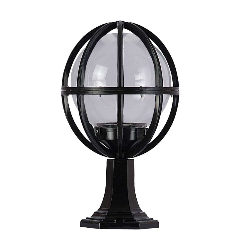 25'lik Şeffaf Akrilik Gloplu Meridyen Park Bahçe Armatürü 30x50cm