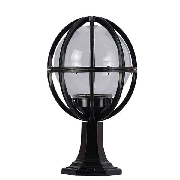 25'lik Şeffaf Akrilik Gloplu Meridyen Park Bahçe Armatürü 30x50cm