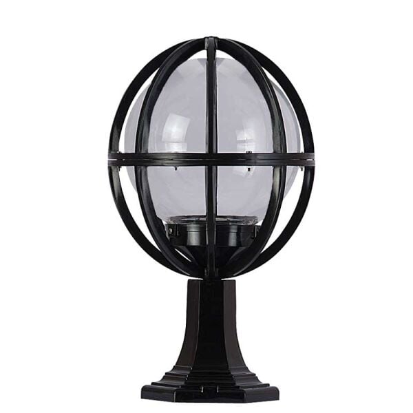 25'lik Şeffaf Akrilik Gloplu Meridyen Park Bahçe Armatürü 30x50cm