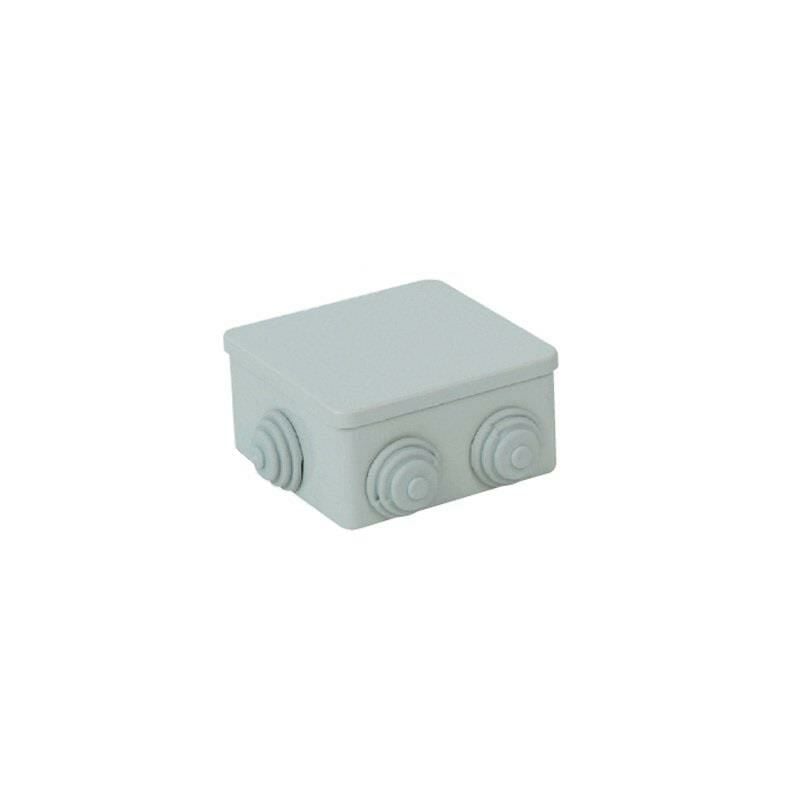 80x80x40 mm Tıpalı Kare ABS Sıva Üstü Rekor Yüzeyli Opak Buat, Ip 44 H.Free