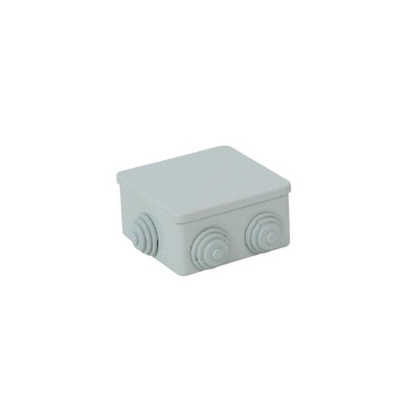 80x80x40 mm Tıpalı Kare ABS Sıva Üstü Rekor Yüzeyli Opak Buat, Ip 44 H.Free