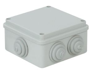 110x110x70 mm Tıpalı Kare ABS Sıva Üstü Rekor Yüzeyli Opak Buat, IP54 H.Free