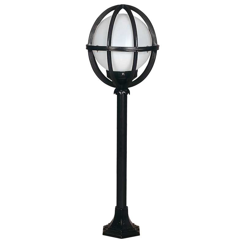 25lik Camlı Düz Meridyen Metal Çim Direkli Park Bahçe Armatür 30x100cm