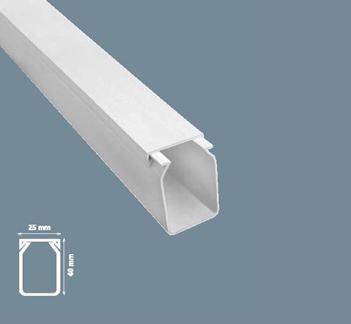 Mutlusan 25x40 mm Beyaz Kablo Kanalı, 80 Metre Paket