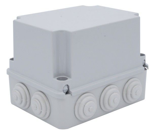 190x145x140 mm Tıpalı Kare Derin ABS Sıva Üstü Rekor Yüzeyli Opak Buat, IP65 H.Free