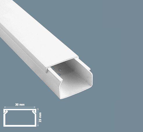 Mutlusan 30x25 mm Beyaz Kablo Kanalı, 80 Metre Paket