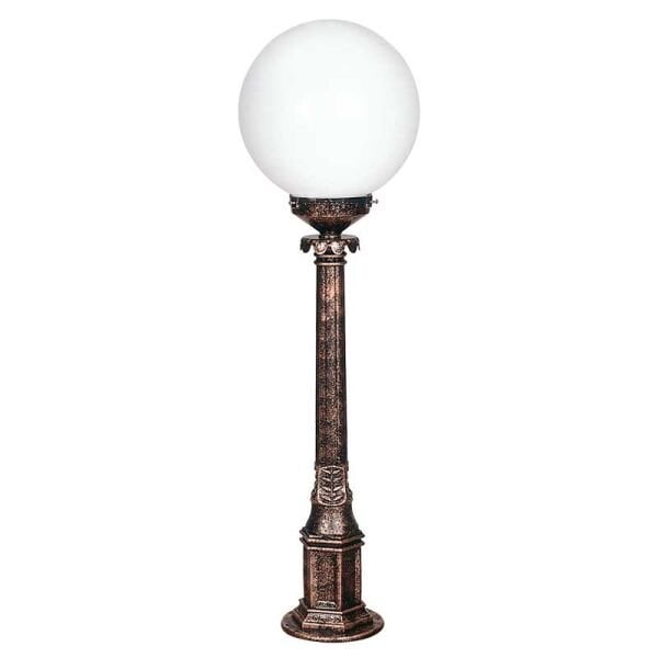 25lik Camlı Meridyen Abs Çim Direkli Park Bahçe Armatürü 25x95cm