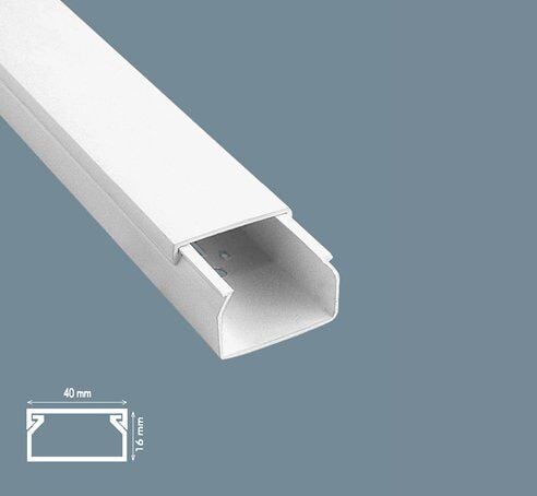 Mutlusan 40x16 mm Beyaz Kablo Kanalı, 100 Metre Paket