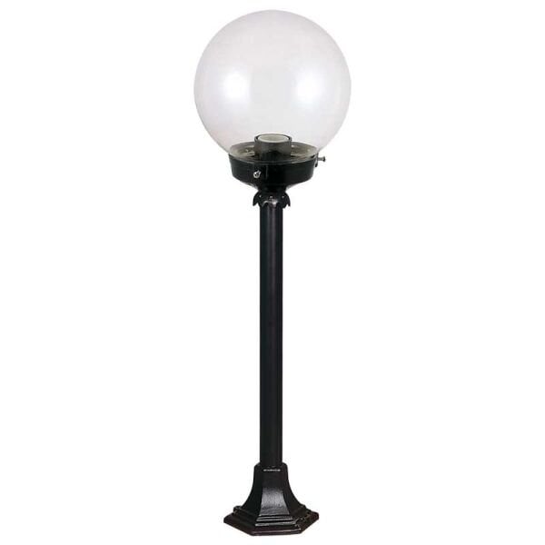 20lik Akrilik Şeffaf Camlı Metal Çim Direkli Park Bahçe Armatürü 20x90cm