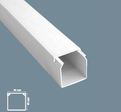 Mutlusan 40x40 mm Beyaz Kablo Kanalı, 50 Metre Paket