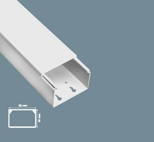 Mutlusan 60x40 mm Beyaz Kablo Kanalı, 40 Metre Paket