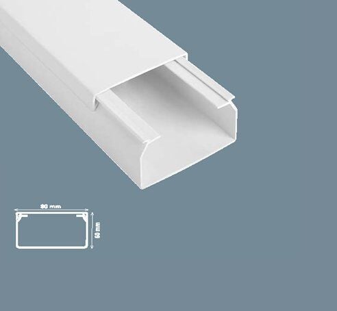 Mutlusan 80x60 mm Beyaz Kablo Kanalı, 24 Metre Paket