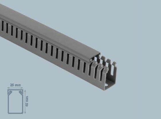 Mutlusan 25x40 mm Delikli Gri Pano Kanalı, 40 Metre Paket