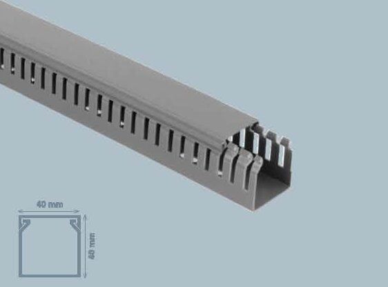 Mutlusan 40x40 mm Delikli Gri Pano Kanalı, 25 Metre Paket