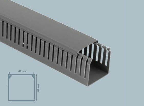 Mutlusan 60x60 mm Delikli Gri Pano Kanalı, 16 Metre Paket