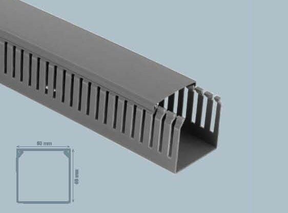 Mutlusan 60x60 mm Delikli Gri Pano Kanalı, 16 Metre Paket