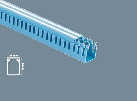 Mutlusan 25x40 mm Delikli Mavi Pano Kanalı, 40 Metre Paket