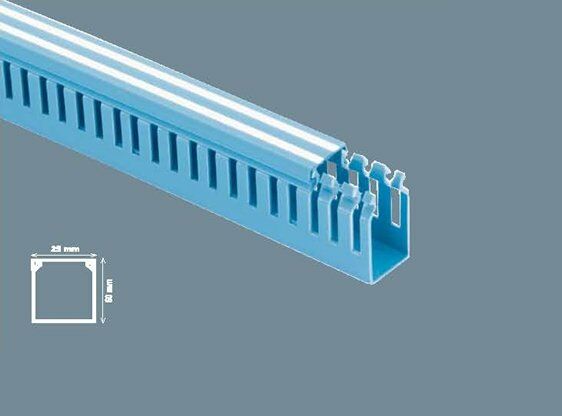 Mutlusan 25x60 mm Delikli Mavi Pano Kanalı, 36 Metre Paket
