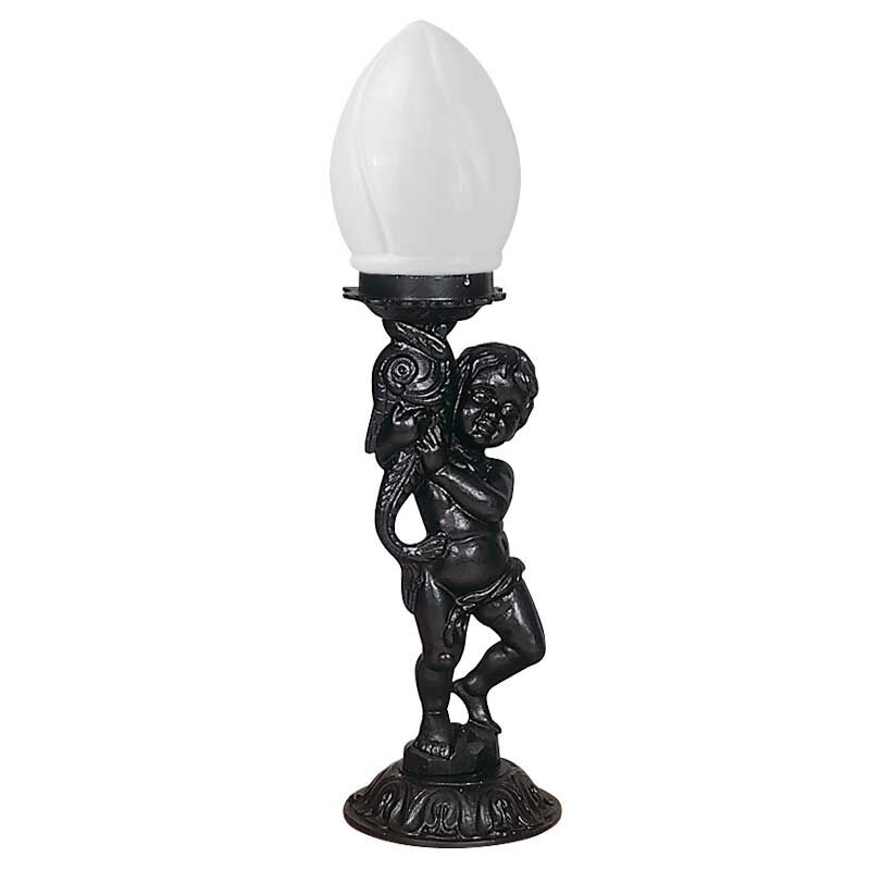 Alüminyum Bebek Heykel Park Bahçe Feneri Komple Döküm 20x65cm