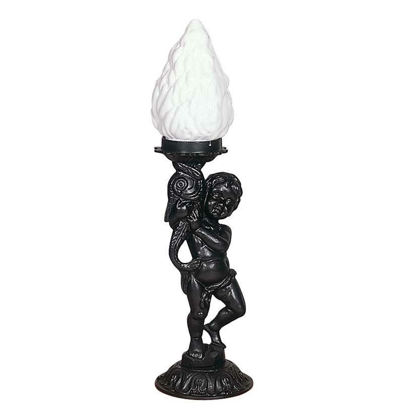 Alüminyum Bebek Heykel Park Bahçe Feneri Komple Döküm 20x65cm