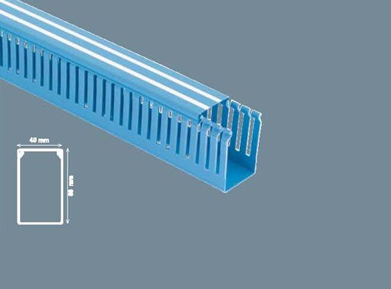 Mutlusan 40x80 mm Delikli Mavi Pano Kanalı, 18 Metre Paket