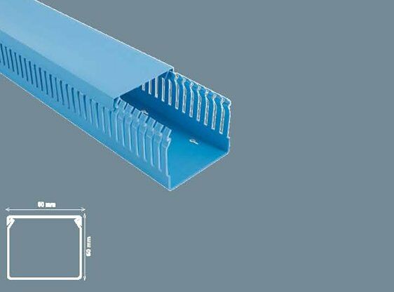 Mutlusan 80x60 mm Delikli Mavi Pano Kanalı, 12 Metre Paket