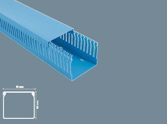 Mutlusan 80x60 mm Delikli Mavi Pano Kanalı, 12 Metre Paket