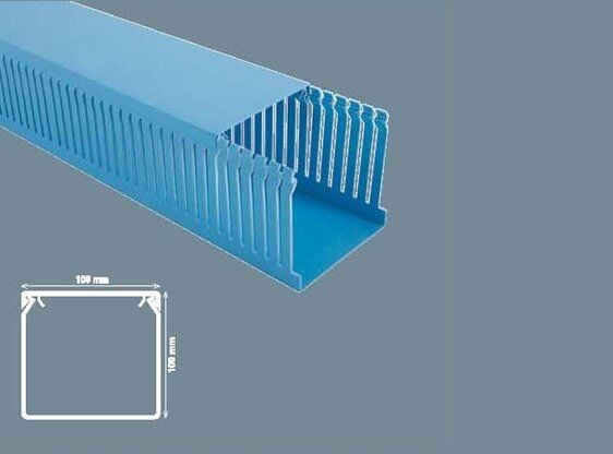 Mutlusan 100x100 mm Delikli Mavi Pano Kanalı, 4 Metre Paket