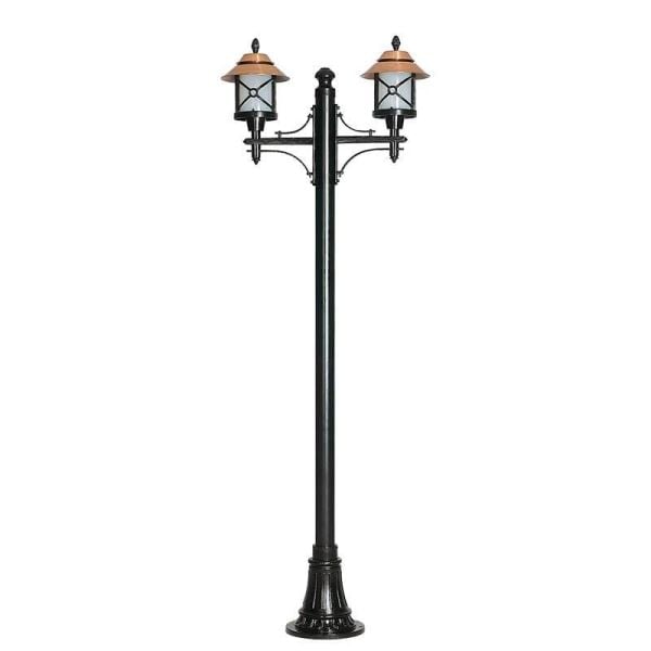 ElektrikPiyasa Bakır Şapkalı Klasik Fenerli Döküm Aydınlatma Direği 260 cm