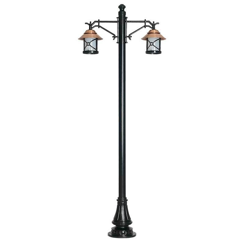 ElektrikPiyasa Bakır Şapkalı Klasik Fenerli Döküm Aydınlatma Direği 270 cm