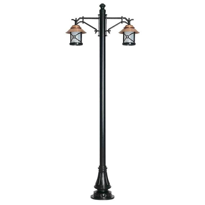 ElektrikPiyasa Bakır Şapkalı Klasik Fenerli Döküm Aydınlatma Direği 270 cm