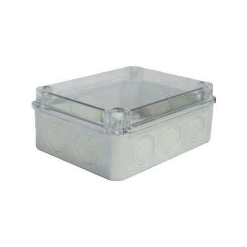 190x145x140 mm Kırma Yüzeyli Derin Şeffaf Kare Sıva Üstü ABS Opak Buat, Ip67 H.Free