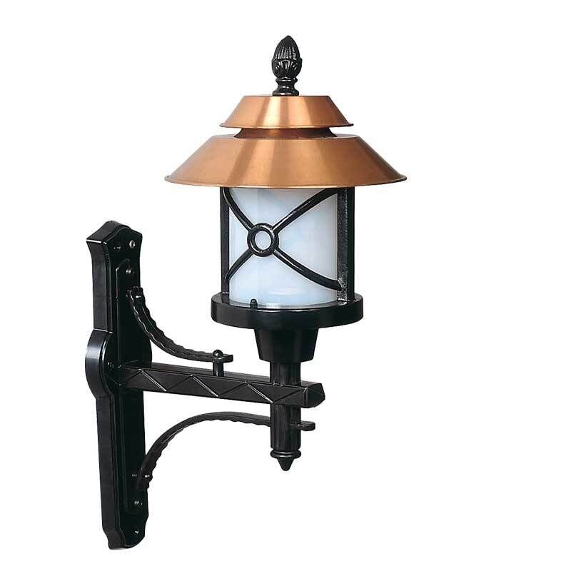 ElektrikPiyasa Bakır Şapkalı Klasik Döküm Park Bahçe Feneri