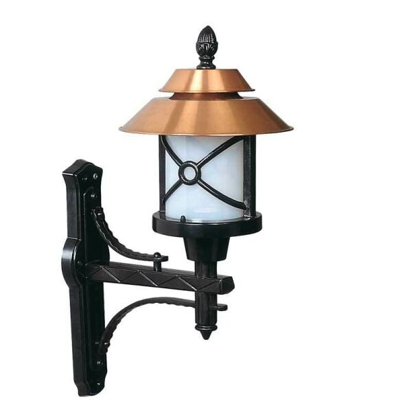 ElektrikPiyasa Bakır Şapkalı Klasik Döküm Park Bahçe Feneri